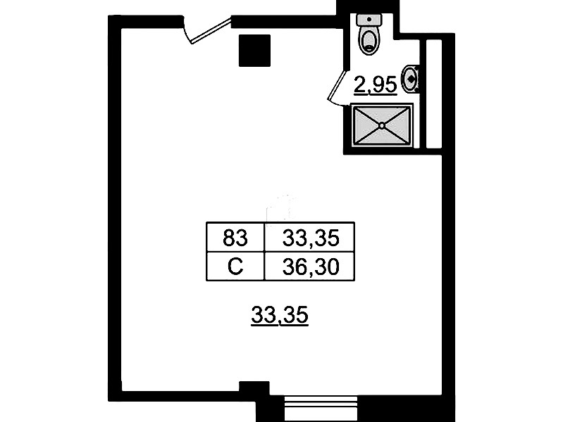 Квартира студия 37.34 м², 6/9 эт., Апарт-отель «Апарт отель Well»